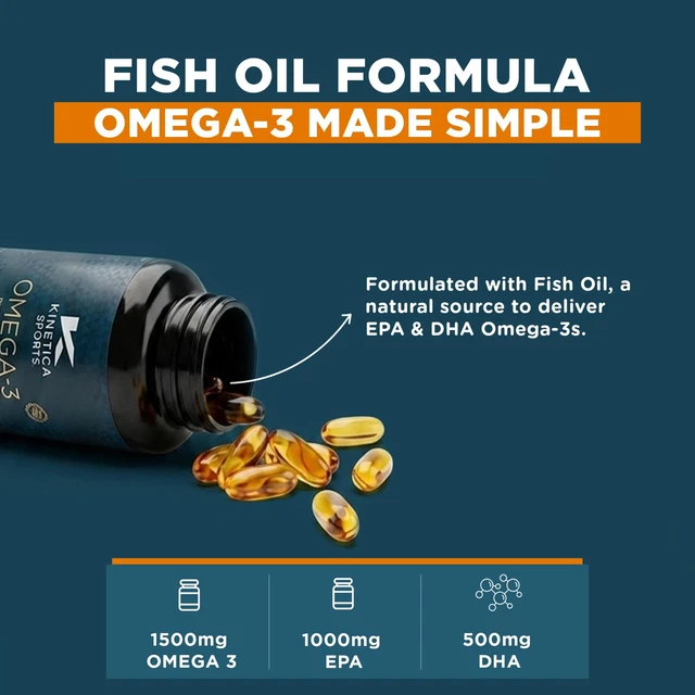 KINETICA SPORTS HIGH Strength Omega-3 Fish Oil Softgels 90 Tablets £26. ...