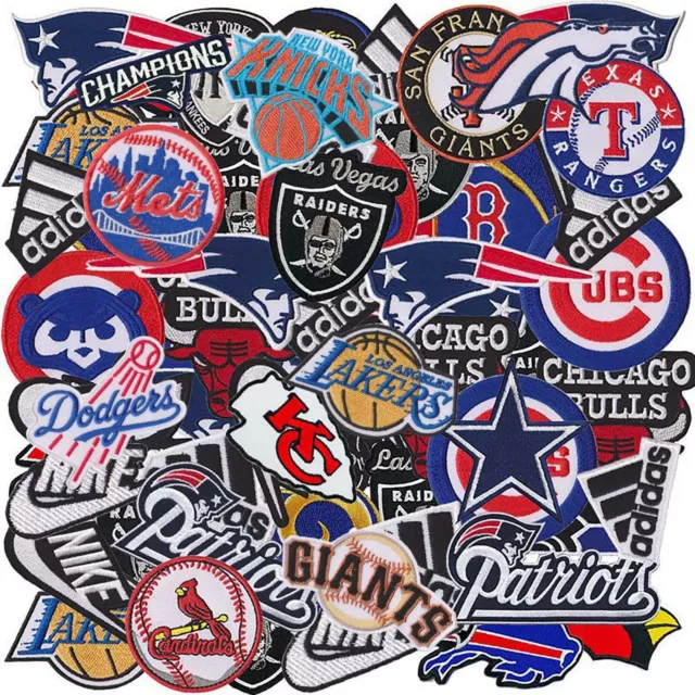 Iron on Patch Football Basketball Baseball Hockey Sport Logo Random Wholesale