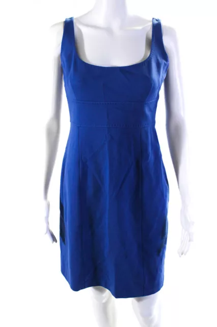 Elie Tahari Womens Sleeveless High Waist Sheath Dress Blue Size 8