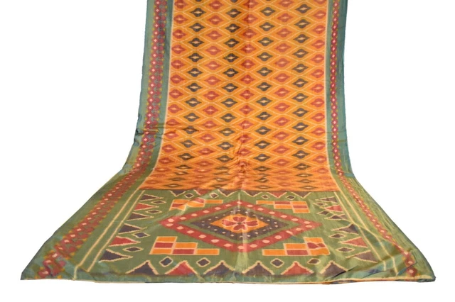 Grand Tissu Mural Ikat Indonésien Vintage - Tissé Main Samba Ouest - 6x8 Ft (180x240 Cm) - Livraison Offerte