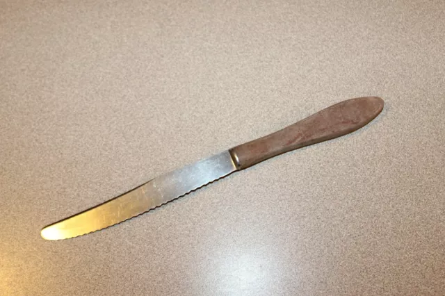 Vtg SPRECHERCUT Made in France Mid Century Stainless Steak Knife w/ Wood Handle