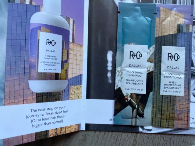 R+Co  DALLAS Thickening Shampoo & Conditioner  Sets   0.23 oz each