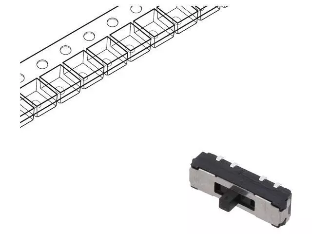 JS203011JCQN Schalter: Schiebeschalter Pos: 3 DP3T 0,3A/6VDC ON-ON-ON C&K