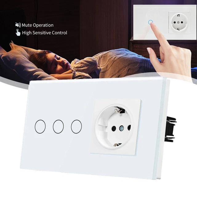 Interruttore touch EU senza tempo e chiave a spina combinazione con lunga durata