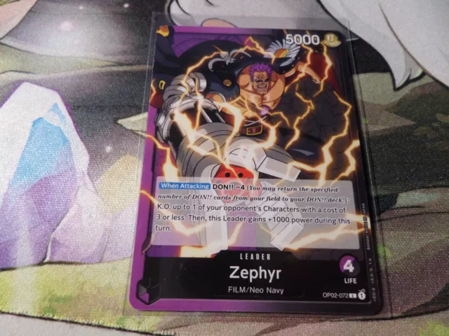 One Piece Card Game OP02-072 PL Zephyr Z Leader Alt Art Parallel