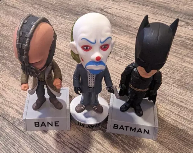 Wacky Wobbler Bobble Head Figures DC Batman Bane Joker Dark Knight Trilogy
