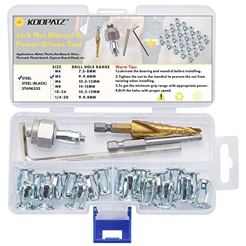 M5 Jack Nut with Installation Tool Kit Threaded Insert Petal Nuts Nutserts Ja...