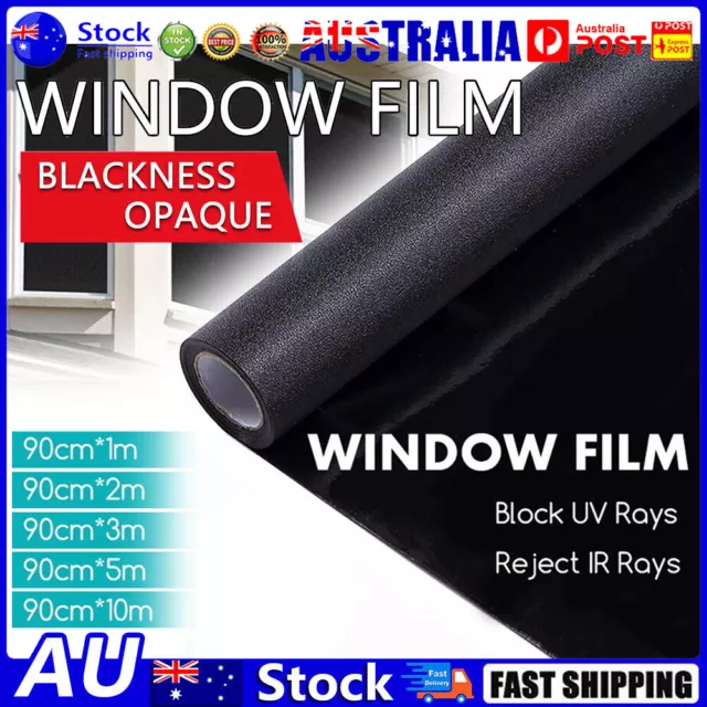 Total Blackout Privacy Glass Window Film Block Out 100% Light Black Tint Tinting