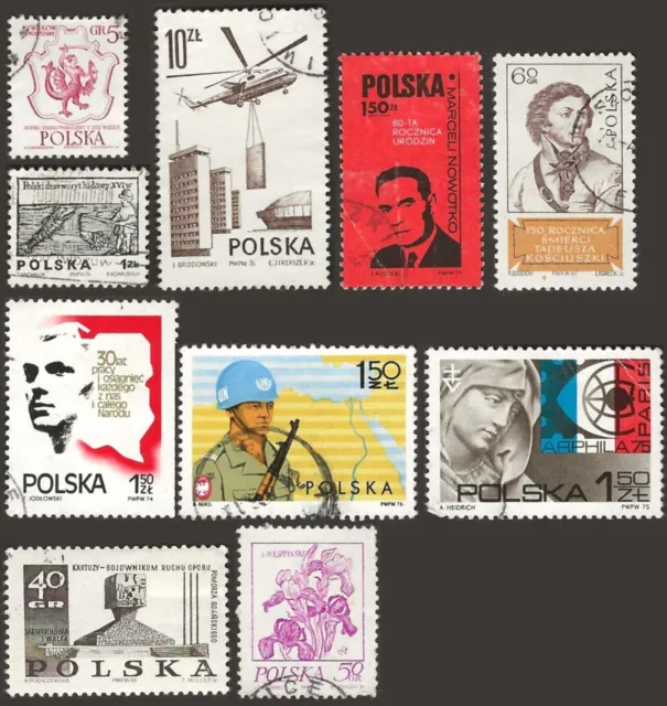 Briefmarken Polen Lot Sammlung Einzelmarke gestempelt