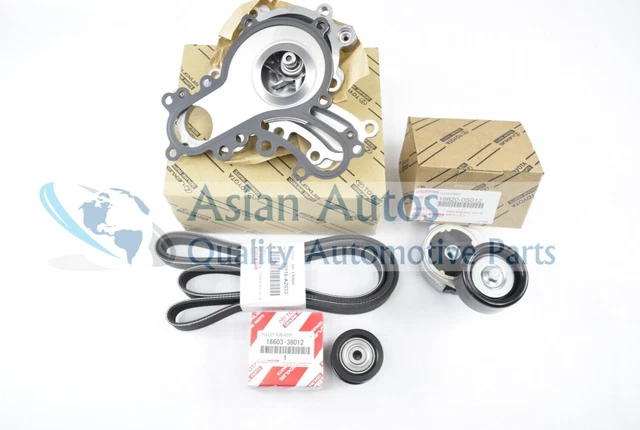 GENUINE TOYOTA TUNDRA Drive Belt Tensioner Pulley Water Pump Kit $354.