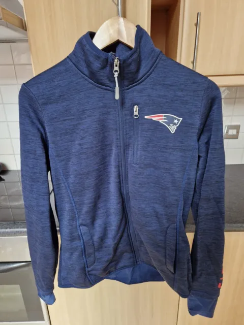 Giacca NFL New England Patriots Activewear Donna L Large Blu Navy Poliestere