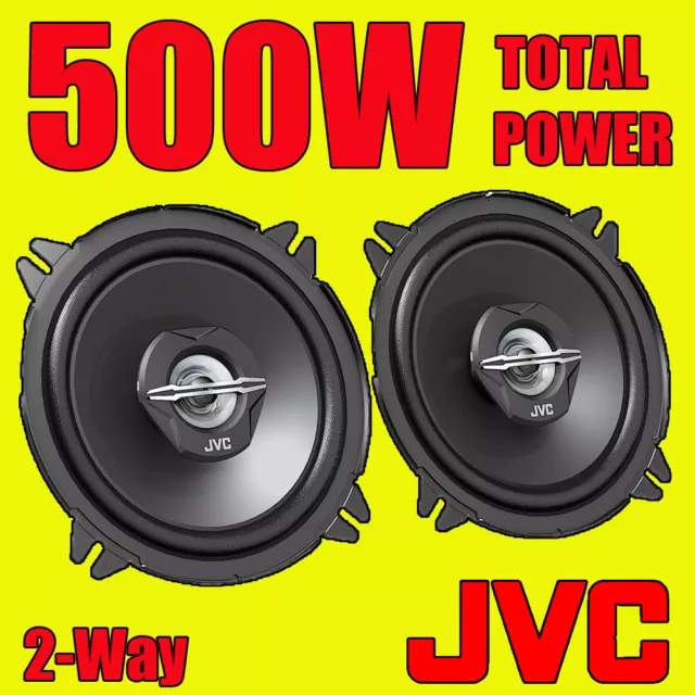 JVC 500W TOTAL 5 INCH 13cm 2-Way CAR/VAN DOOR SHELF COAXIAL SPEAKERS NEW PAIR