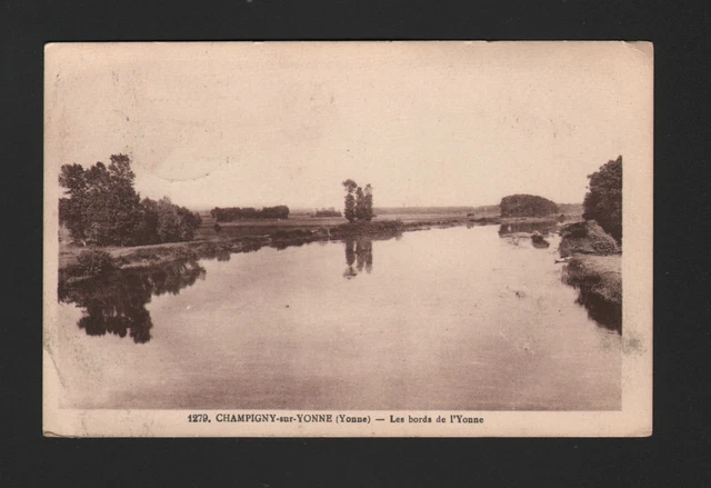 CHAMPIGNY-sur-YONNE (89) EDGES de l'YONNE in 1935