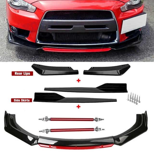 Front Rear Bumper Lip Spoiler Diffuser Body Kit Side For Mitsubishi Lancer EVO X