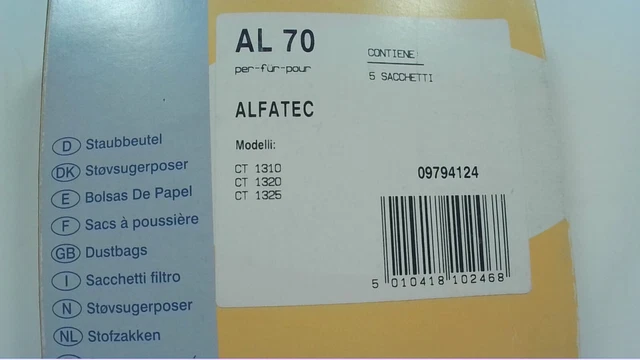 Vhbw 20x Sacchetti Compatibile Con Alfatec Alpha Clean AC 200 - Foto 9
