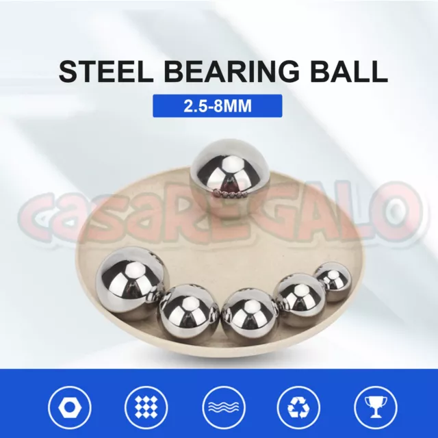 Steel Loose Bearing Ball Replacement Parts 2.5-8mm Bike Bicycle Cycling Stainles