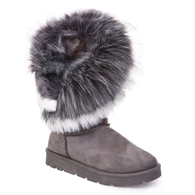 Bottes grises à revers fourré multicolore style UGG neuve pointure 36 et 38