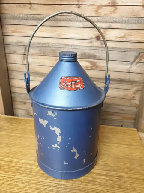 Large Vintage Braime Of Leeds Oil Can Container Jug Pourer 99p Start No Reserve