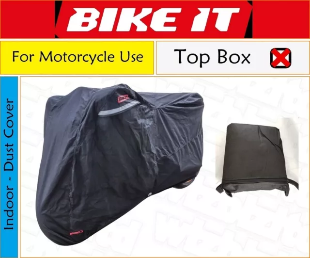 Bikeit Indoor Motorcycle Dust Cover Medium Size No Topbox Fits Upto 400cc