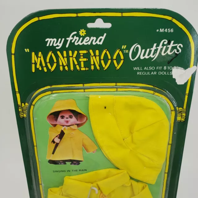 Vintage My Friend Monkenoo Outfits Monkey Singing In Rain Yellow New In Package 3