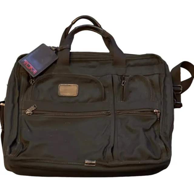 Tumi Messenger Bag Expandable Organizer Luggage Laptop Briefcase