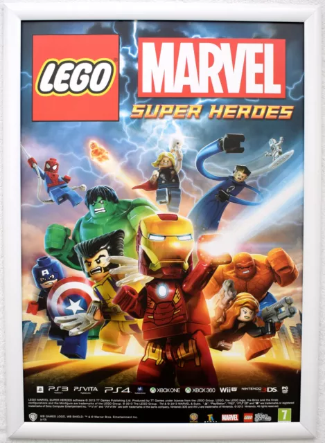 LEGO Marvel Super Heroes RARE PS4 XBOX ONE 42cm x 59cm Promotional Poster #1