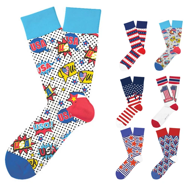 6 pairs Unisexe USA Chaussettes Deux Gauche Pieds Robe Casual Travail Taille 5-9