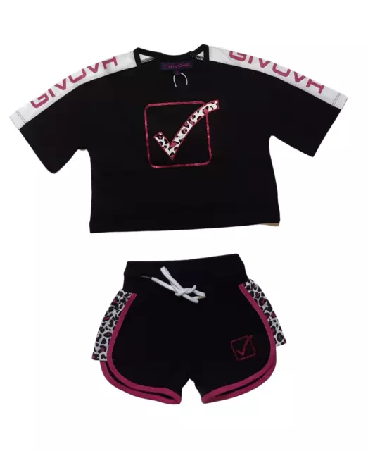 Givova Completo Bambina T-Shirt+Pantaloncino K0132 Anni 3/16
