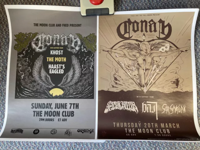 Conan Poster 2 X Uk Tour Date 2014 A3 Metal Tour Poster