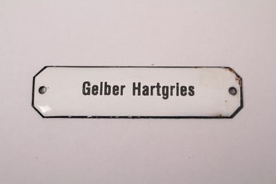 Yellow Hartgries Enamel Sign Colonial Pharmacy Grocer Ingredient Medicine