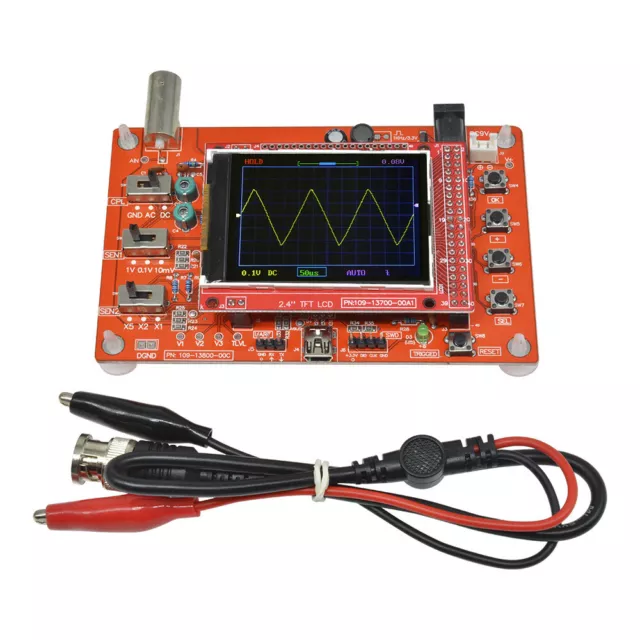 DSO138 2.4" TFT Digital Oscilloscope Acrylic Case DIY Kit SMD Soldered R2C0