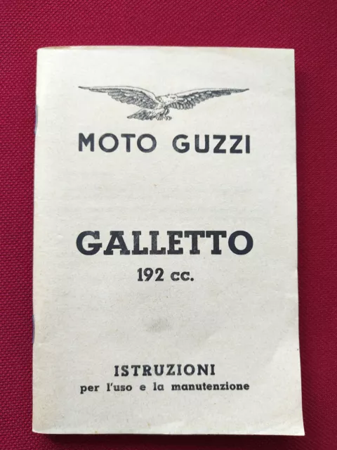 Istruzioni per l'uso e la manutenzione MOTO GUZZI Galletto 192 cc