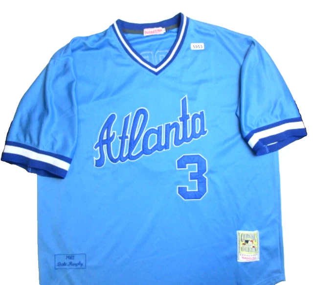 Atlanta Braves Mitchell & Ness Dale Murphy #3 Cooperstown MLB Baseball Jersey-60 Atlanta Braves Mitchell & Ness Dale Murphy #3 Cooperstown MLB Baseball Jersey-60