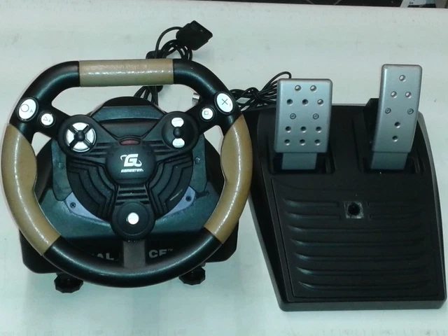PS2Gamester  dual force 2 steering wheel and pedals playstation 2 same day post.