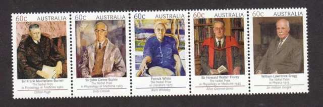 2012 Australian Decimal Stamps - Nobel Prize Winners  - MNH strip of 5