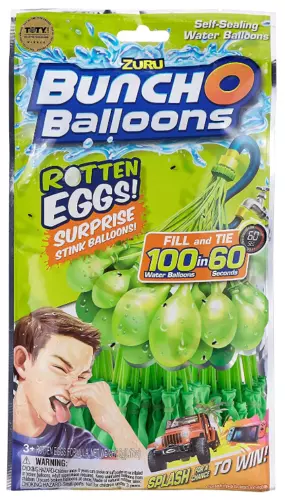 Zuru Grupo O Globos Auto Sello Agua Podrido Huevos Sorpresa Stinky 100 Paquetes