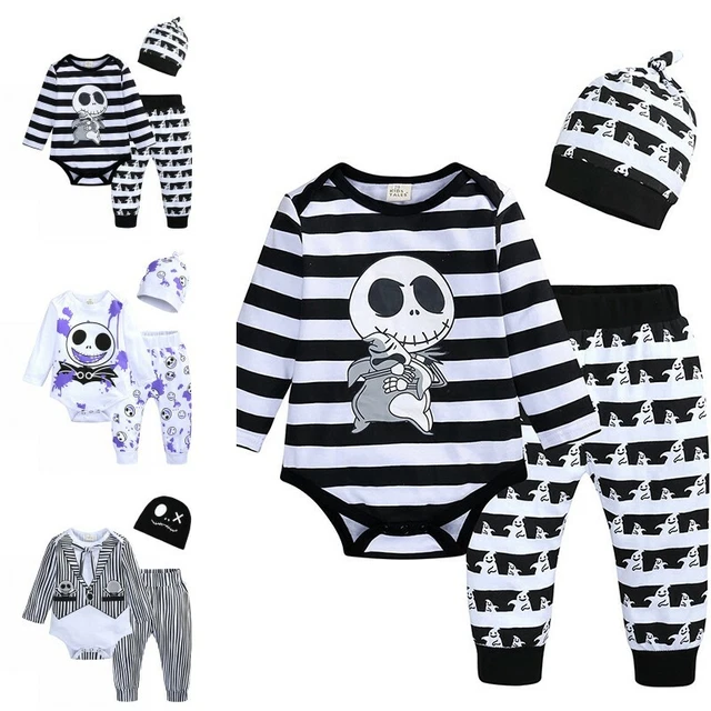 Costume Scheletro Bambino Ragazza Bambino Casa Infestata Halloween Fantasioso Romper Abito Bambini