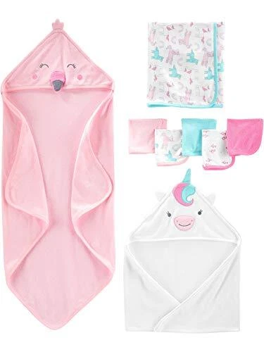 Unisex Babies' 8-Piece Towel and Washcloth Set, Multipacks