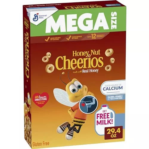 Honey Nut Cheerios Cereal Limited Edition Happy Heart Shapes Heart Healthy Ce...
