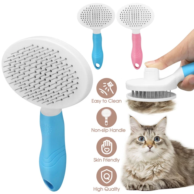 Pet Self Cleaning Brush Hair Remover Dog Cat Comb Grooming Massage Deshedding US 11