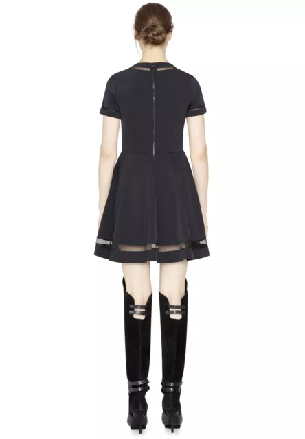 Alice + Olivia frances Mini Flared Dress Black Stretch Size 10 NWOT 2