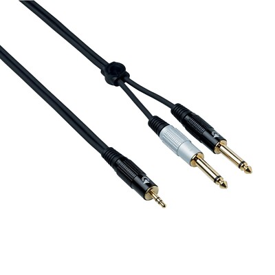 bespeco BESPECO Cavo Adattatore Insert da Jack 6,3 stereo a 2 Spina jack mono dorati 