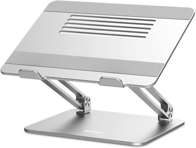 10-17 Pouces Eastor Support pour Ordinateur Portable Support de Refroidissement Portable Pliable Multi-Angle y Compris MacBook Pro/Air HP argent 