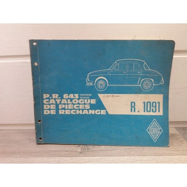 RENAULT DAUPHINE GORDINI Catalogue piece detachees PR643 derniere
