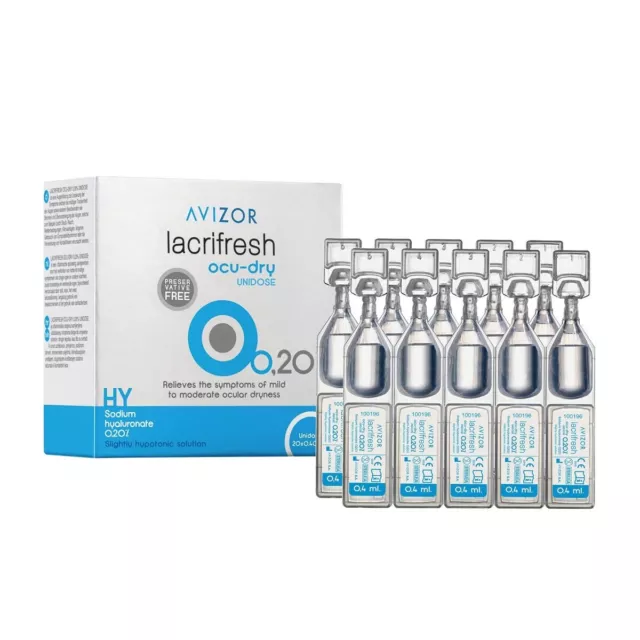 Avizor Lacrifresh Ocu-Dry Unidose 0.2% 20x0.4ml Vials Preservative Free