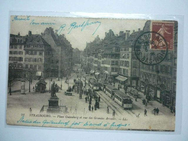 Carte Postale /   Strasbourg   / Place Gutenberg   ........  Tramway