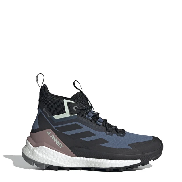 Adidas Terrex Womens Free Hiker 2 Gore-Tex Hiking Shoes Wonder Steel / Core B...