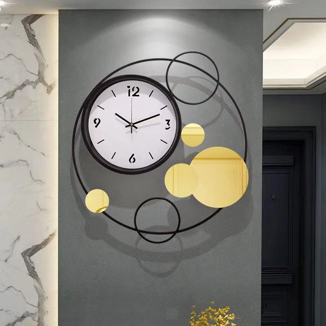 Grande Horloge Murale En Métal Horloges Murales Décoratives Rondes Pour
