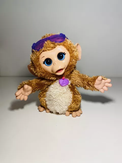 Fur Real Friends Baby Cuddles My Giggling Monkey Talking Toy Hasbro *Working*