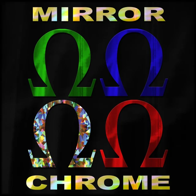 Omega Sticker - Greek College Symbol Decal - Select Chrome Color And Size 2